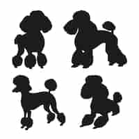 Free vector flat design poodle silhouette illustration