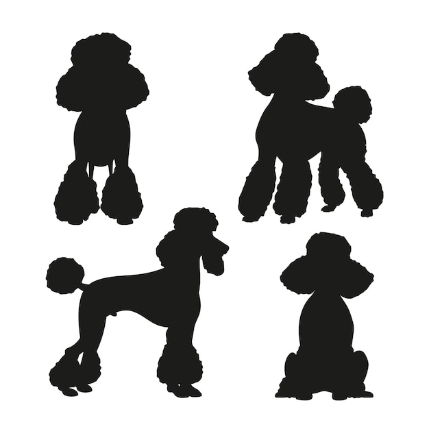 Free vector flat design poodle silhouette illustration