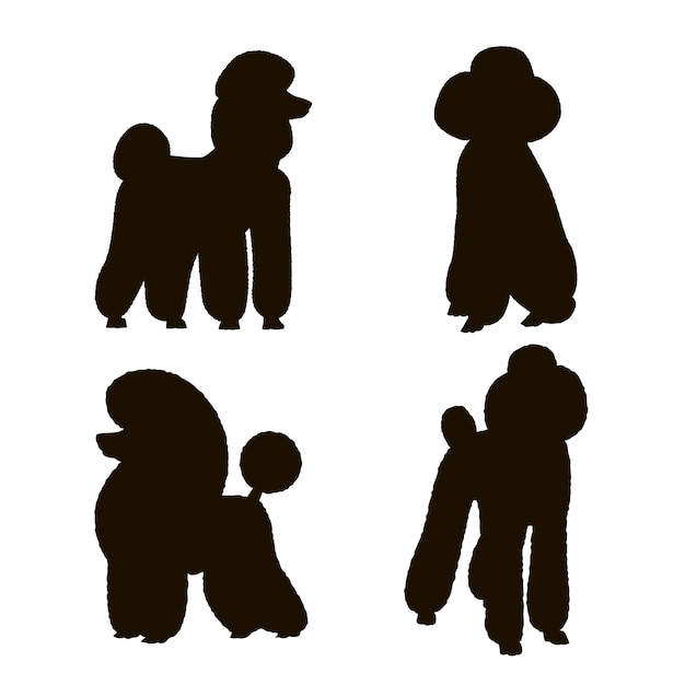 Free Vector flat design poodle silhouette