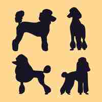 Free vector flat design poodle silhouette