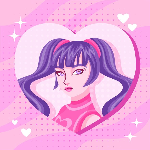フラットなデザインのポップアートとテクノロジーのイラスト
