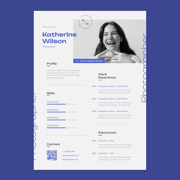 Flat design portfolio template