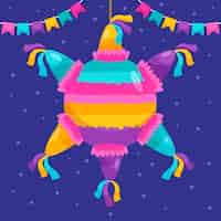 Free vector flat design posada piñata