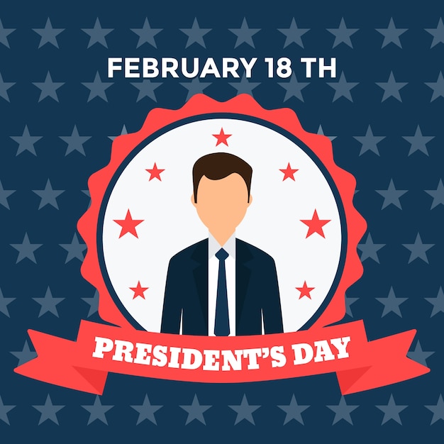 Flat design presidents day celebration