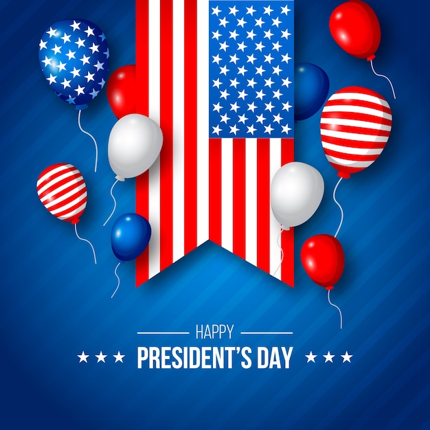 Плоский дизайн президентов день концепция