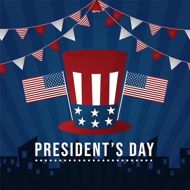 Flat Design Presidents Day Concept – Free Vector Download