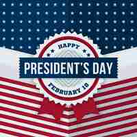 Free vector flat design presidents day concept