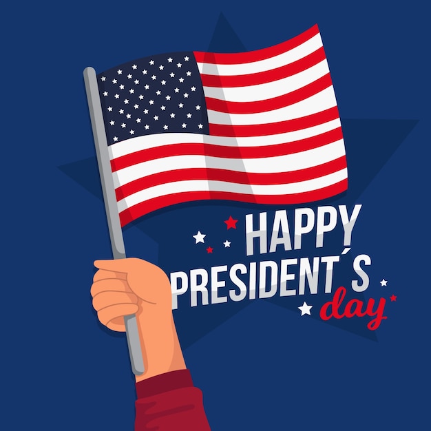 Flat design presidents day event theme