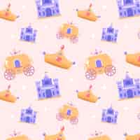 Free vector flat design princess pattern