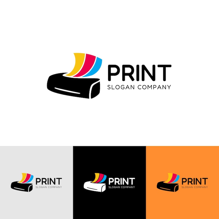 Free Vector flat design printing house design template