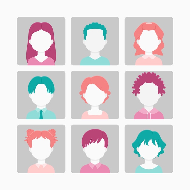 Flat design profile icon illustration