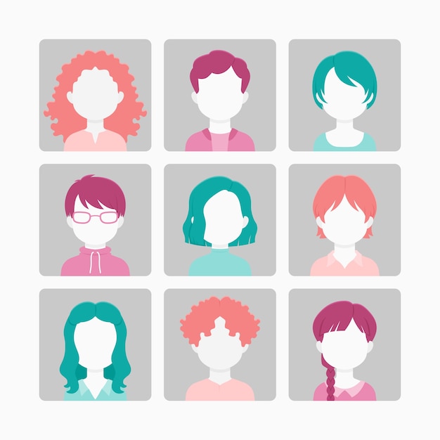 Flat design profile icon illustration