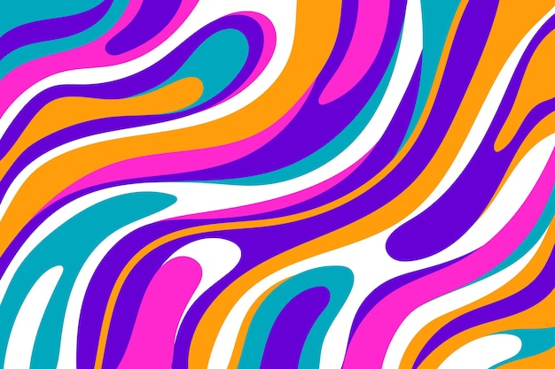 Flat design psychedelic groovy background