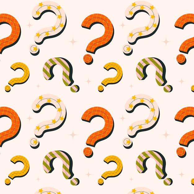 Flat design question mark pattern