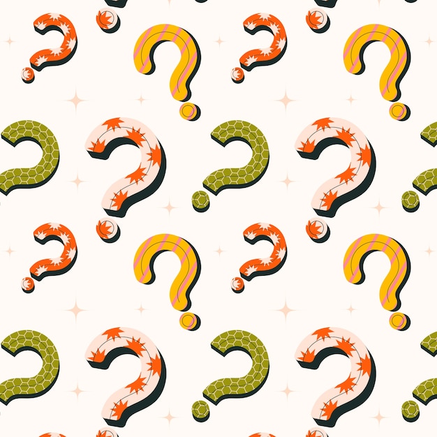 Free vector flat design question mark pattern