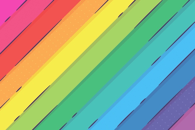 Flat design rainbow background