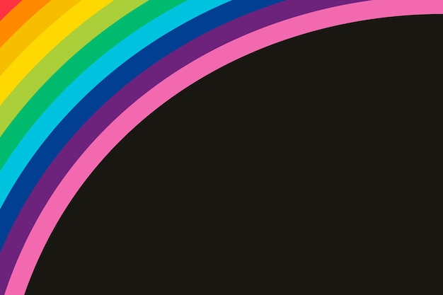 フラットなデザインの虹の背景