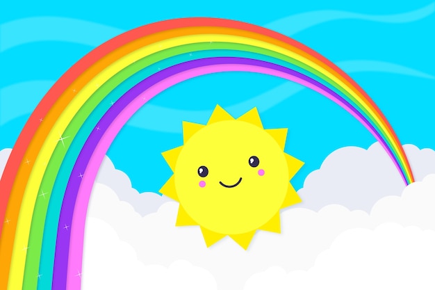 Free vector flat design rainbow concept