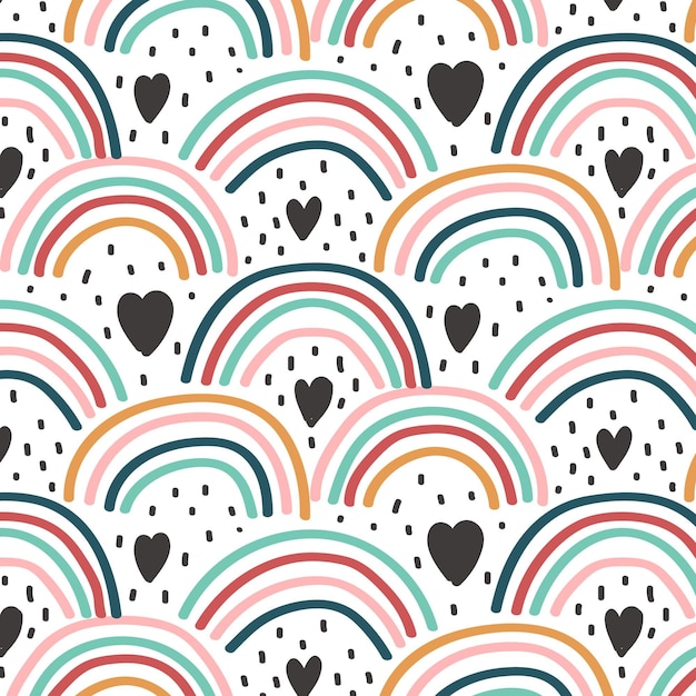 Free vector flat design rainbow pattern