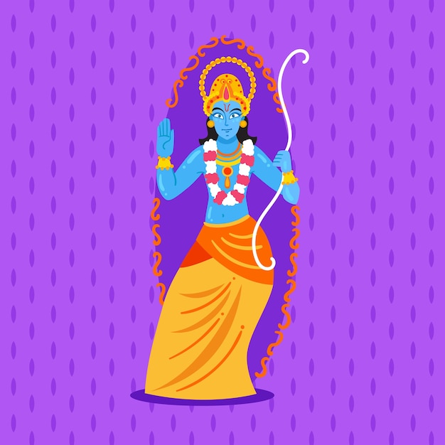 Бесплатное векторное изображение Плоский дизайн концепции барана навами