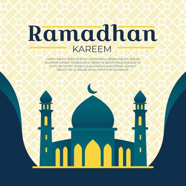 Flat design ramadan concept