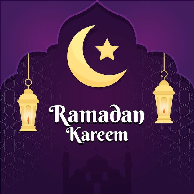 Плоский стиль дизайна Рамадана