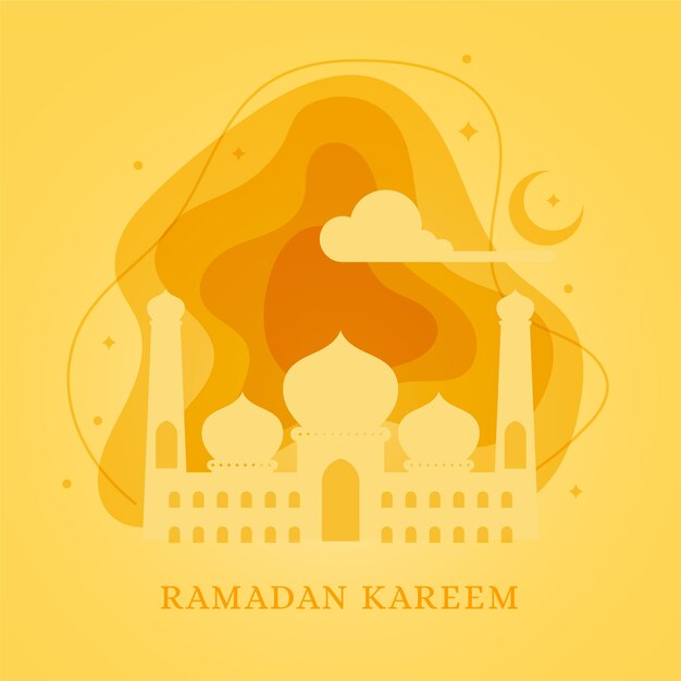 Плоский дизайн тема Рамадана
