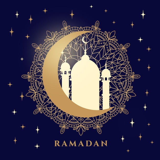 Vettore gratuito evento ramadan design piatto