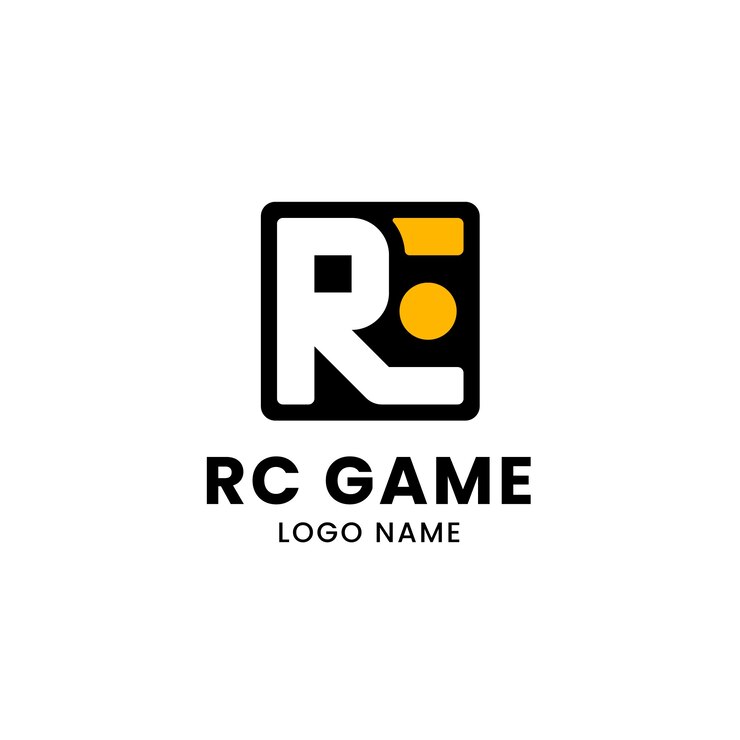 Free Vector flat design rc monogram logo template