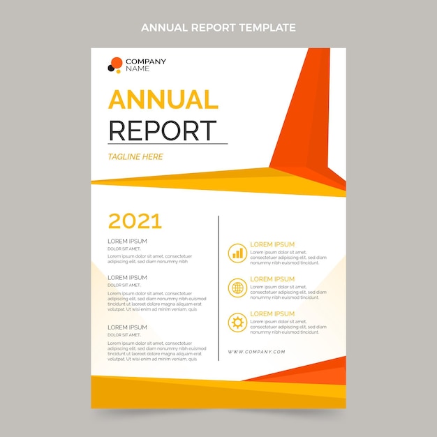 Free vector flat design real estate annual report