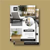 Free vector flat design real estate poster with photo