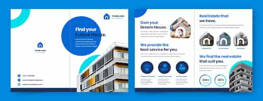 Free vector flat design real estate project brochure