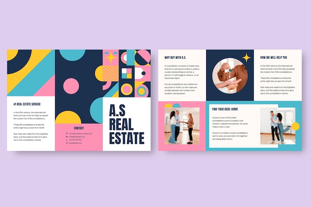 flat design real estate template