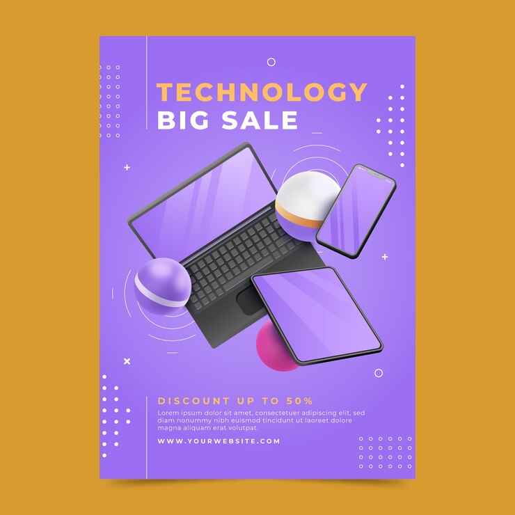 Free Vector flat design realistic sale template