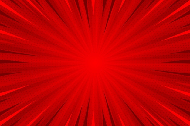 Flat design red comic style background
