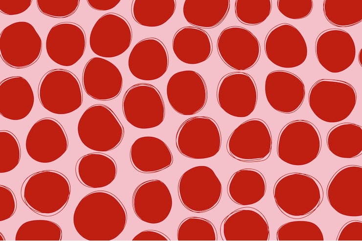 Free Vector flat design red polka dot background