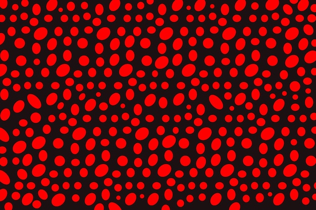 Flat design red polka dot background