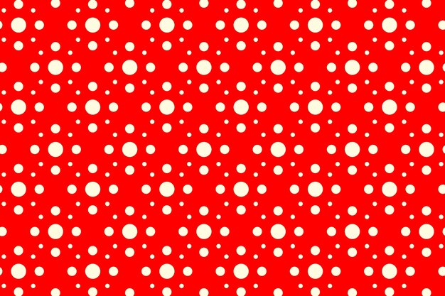 フラットなデザインの赤い水玉模様の背景