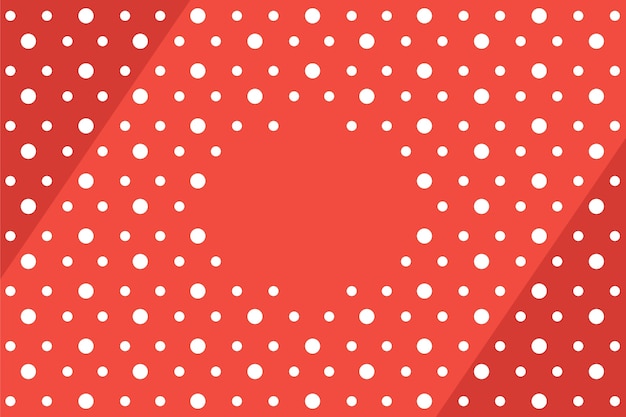 Free vector flat design red polka dot background