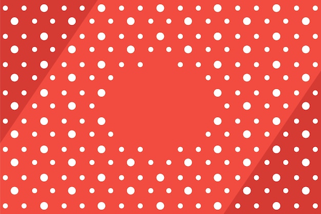 Flat design red polka dot background