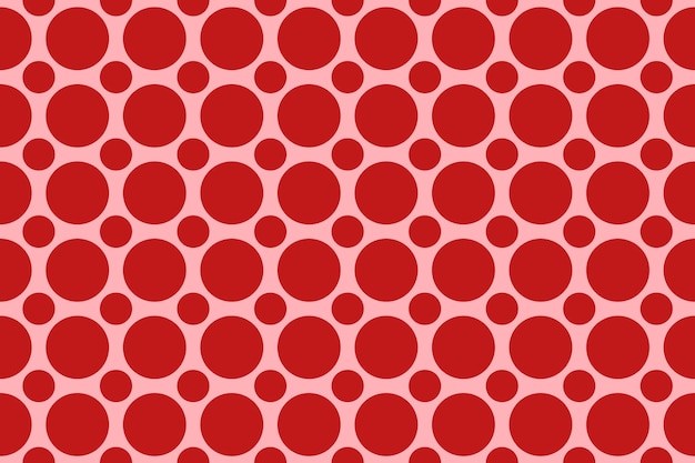 Flat design red polka dot background