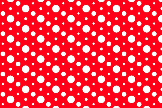 Flat design red polka dot background