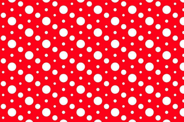 Flat design red polka dot background