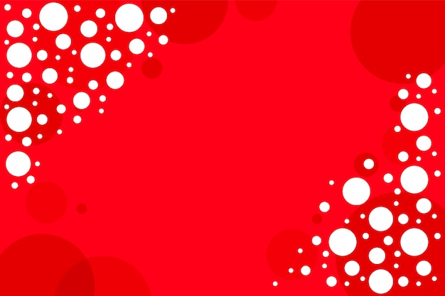 Flat design red polka dot background