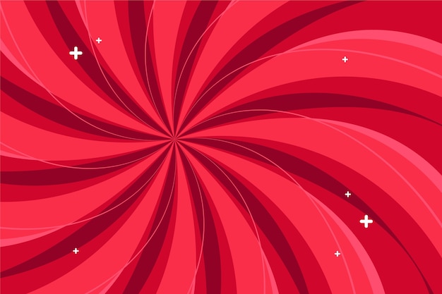 Free vector flat design red swirl background