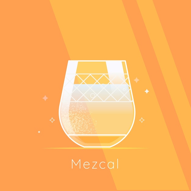 Free vector flat design refreshing mezcal illustration