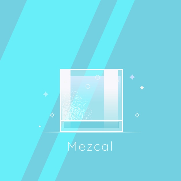 Free vector flat design refreshing mezcal illustration