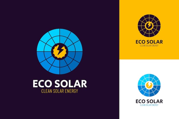 Flat design renewable energy logo template