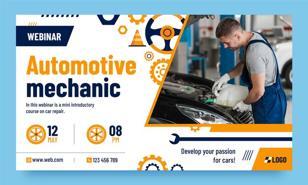 Flat design repair services webinar