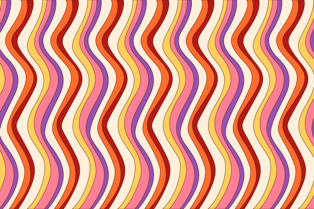 Free vector flat design retro 60s-70s background